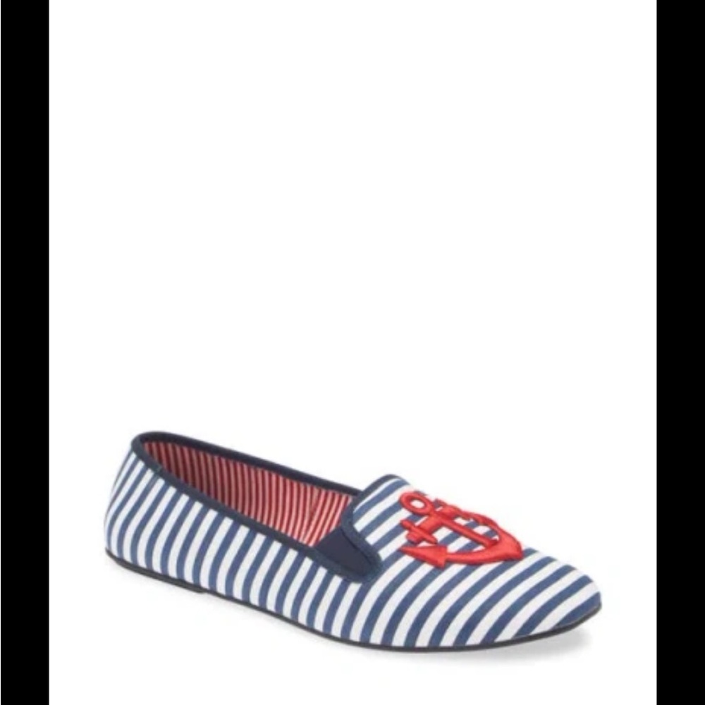 Jeffrey Campbell Sail-Away Striped Embroidered Loafers